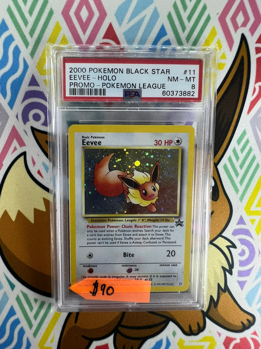 Eevee 11 Black star PSA 8