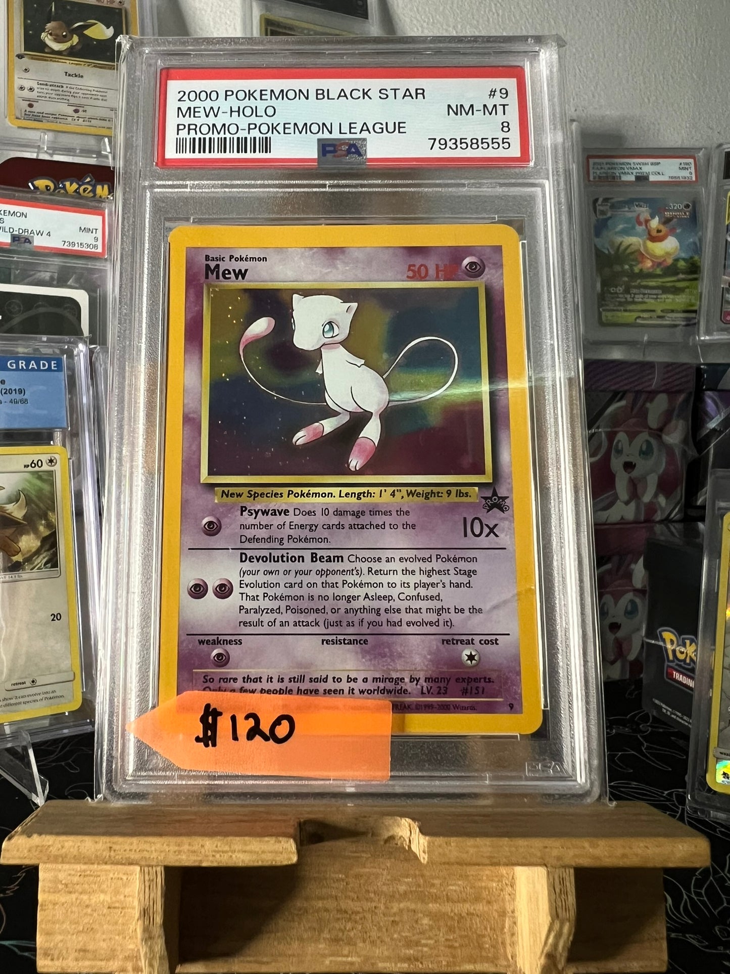 Mew Black star 2000 #9 PSA 8