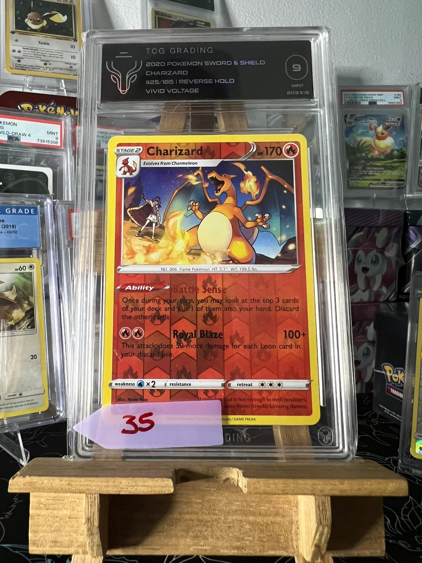 Charizard 25/185 Rev Holo TCG 9