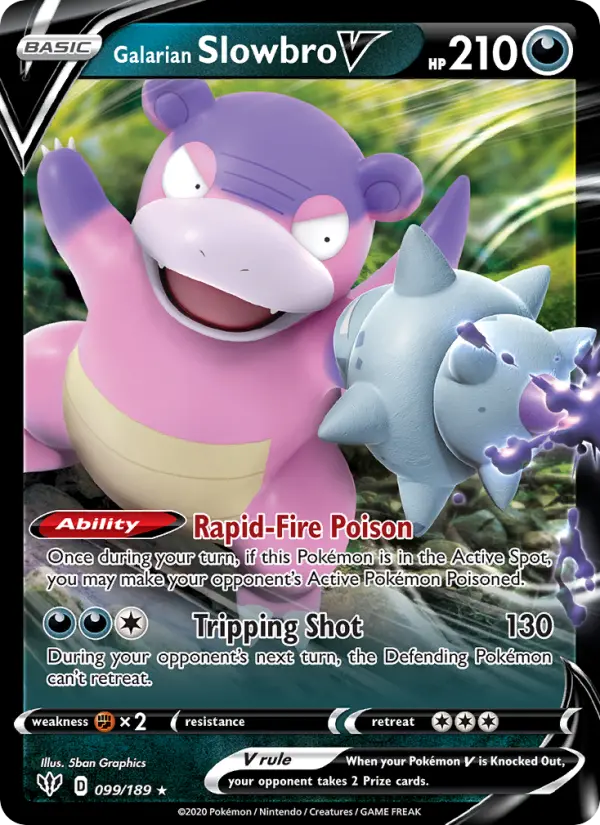 Image of Galarian Slowbro V Darkness Ablaze (DAA) #099