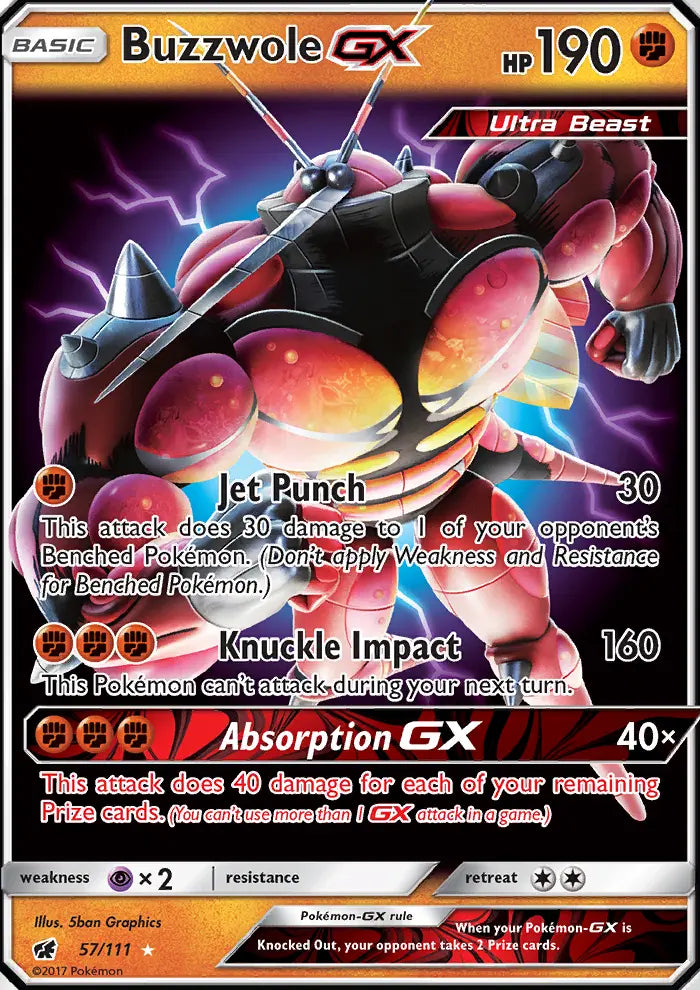 Image of Buzzwole-GX Crimson Invasion (CIN) #57