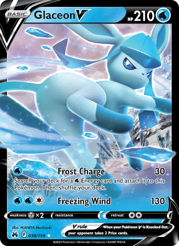 Image of Glaceon V Crown Zenith (CRZ) #038