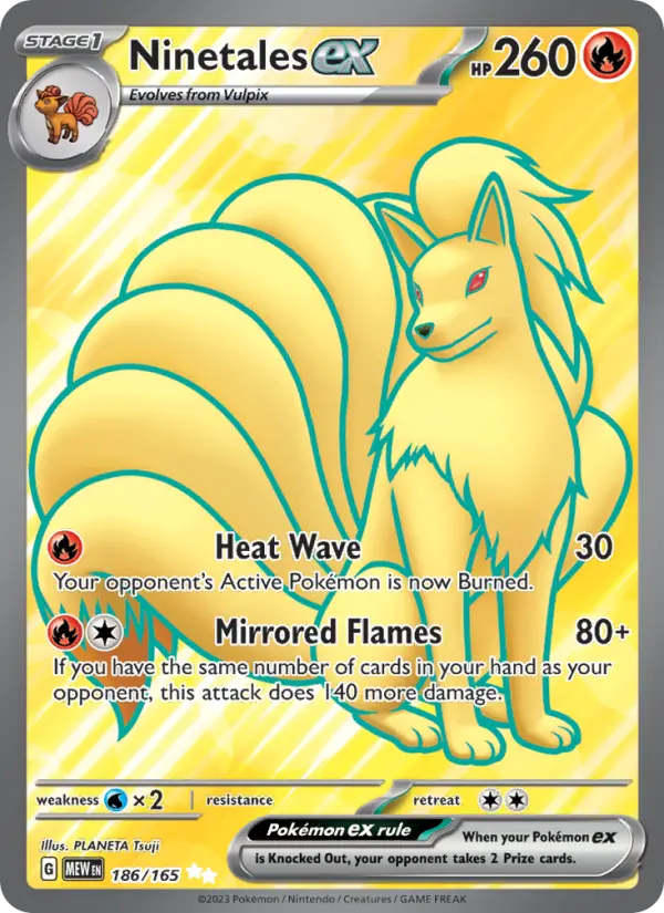 Image of Ninetales ex 151 (MEW) #186