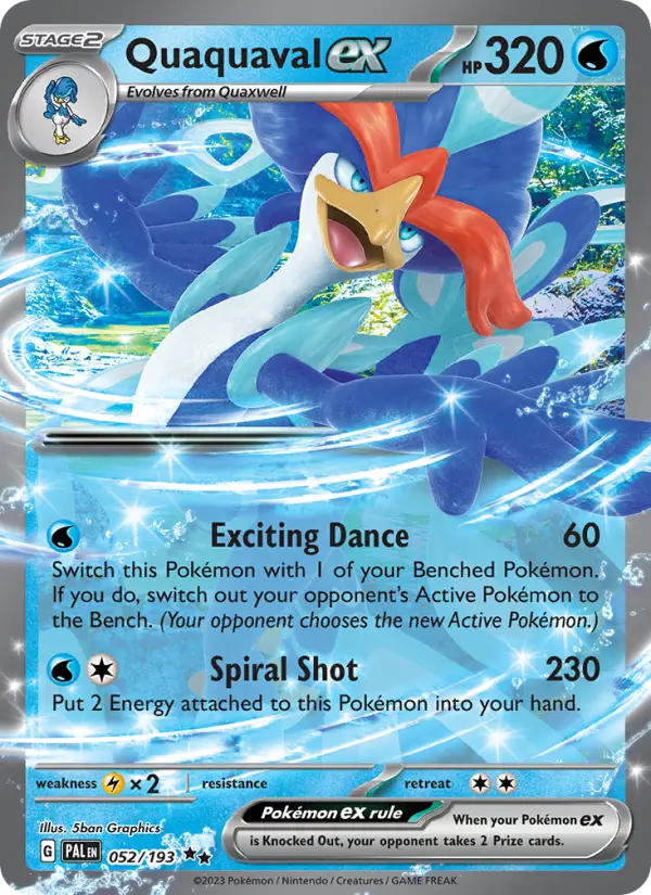 Image of Quaquaval ex Paldea Evolved (PAL) #052