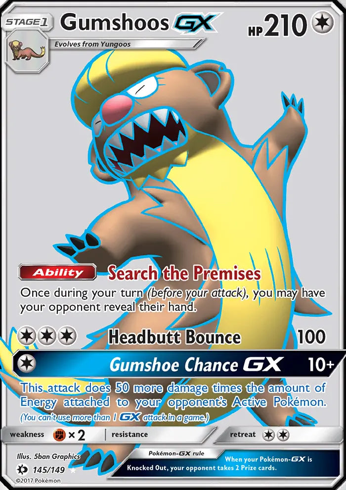 Image of Gumshoos-GX Sun and Moon (SUM) #145