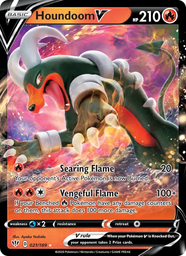 Image of Houndoom V Darkness Ablaze (DAA) #021